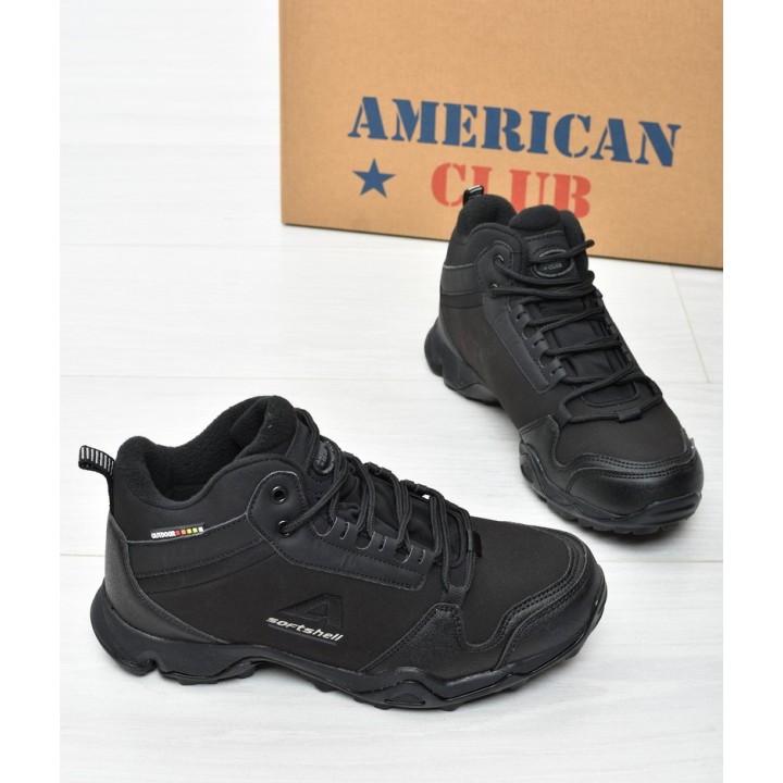 Buty trekkingowe ocieplane American Club WT64 Czarne