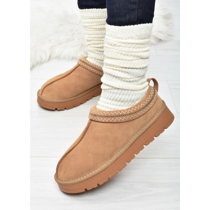 Botki damskie Mule American CY187 Camel