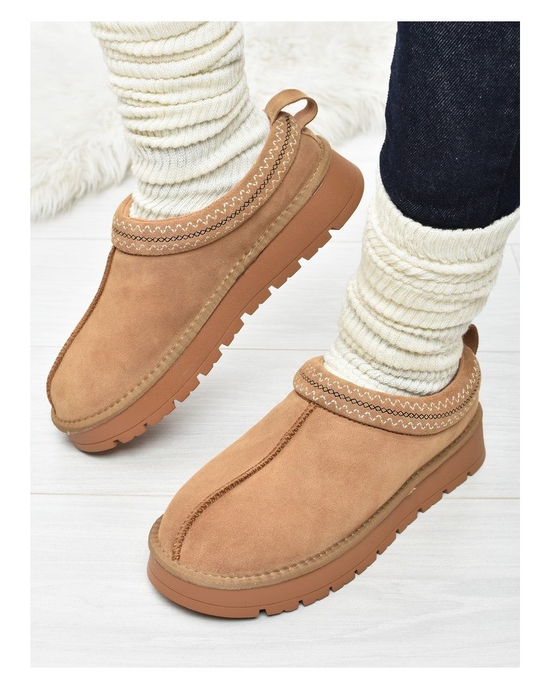 Botki damskie Mule American CY187 Camel