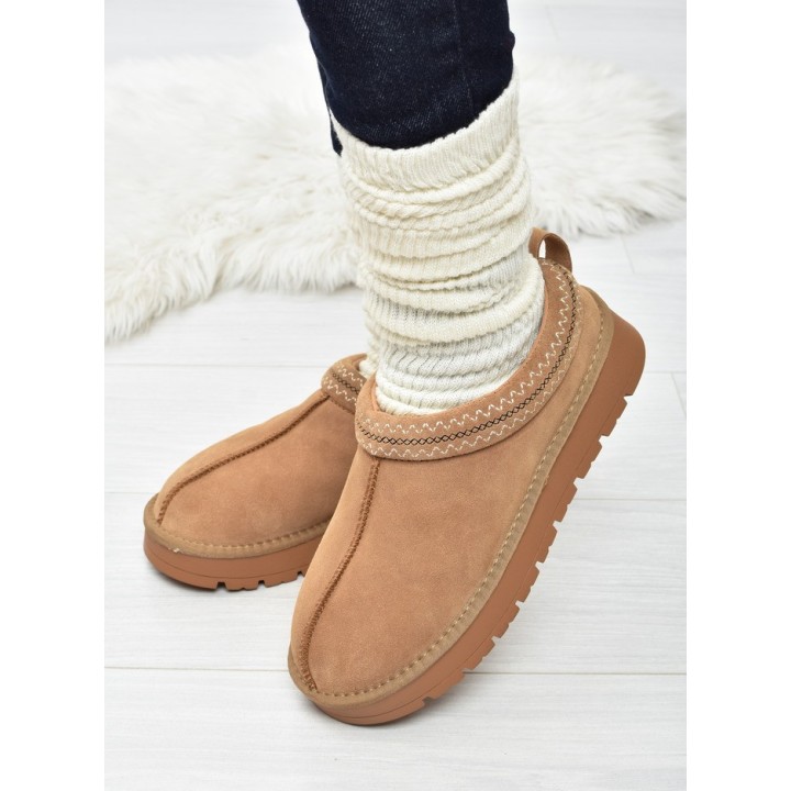 Botki damskie Mule American CY187 Camel
