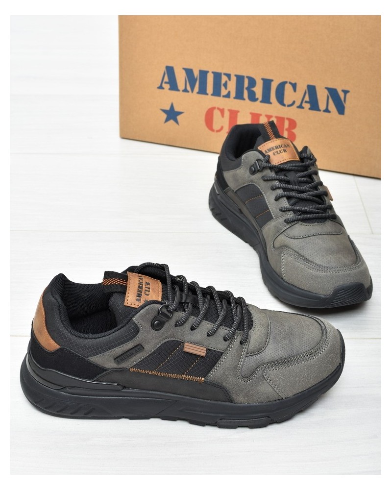 Obuwie męskie American AA49 Szare
