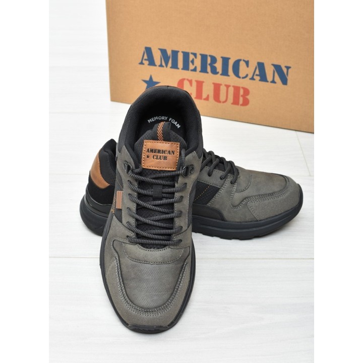 Obuwie męskie American AA49 Szare