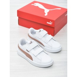 Buty sportowe dziecięce Puma 394253-04 Biało-złote