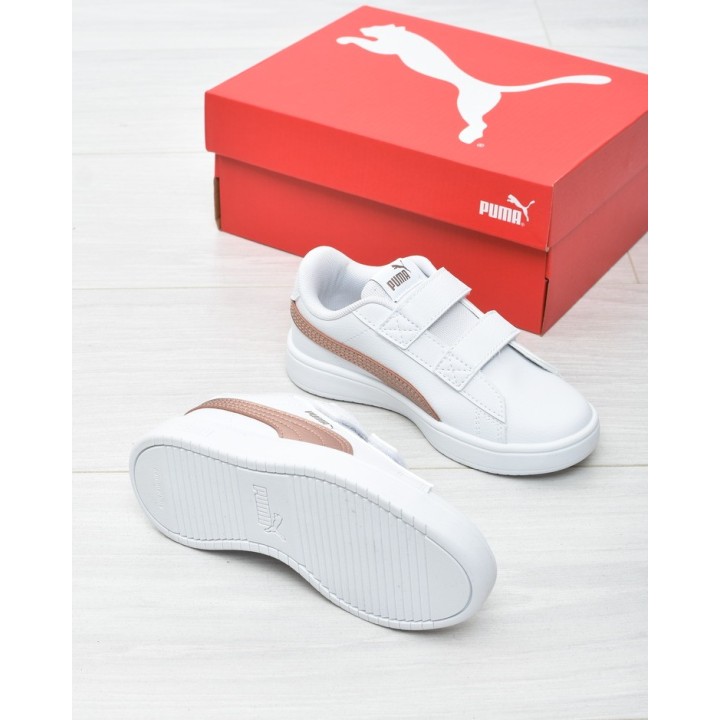 Buty sportowe dziecięce Puma 394253-04 Biało-złote