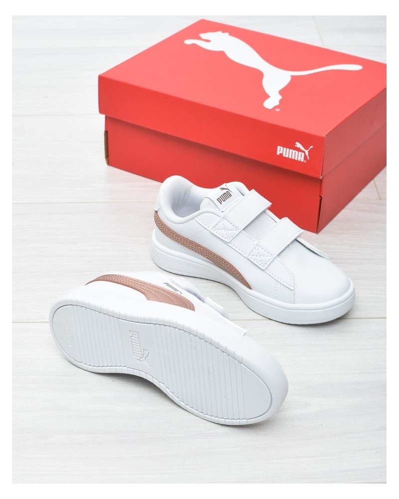 Buty sportowe dziecięce Puma 394253-04 Biało-złote