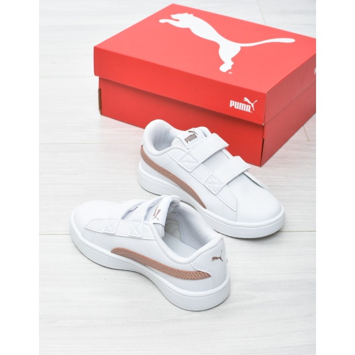 Buty sportowe dziecięce Puma 394253-04 Biało-złote