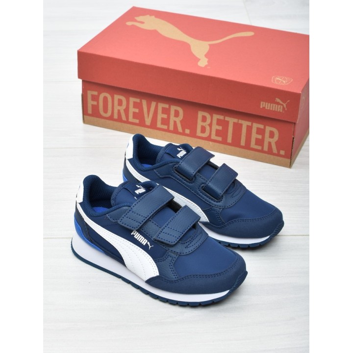 Buty sportowe dziecięce Puma 399740-09 Granatowo-Białe