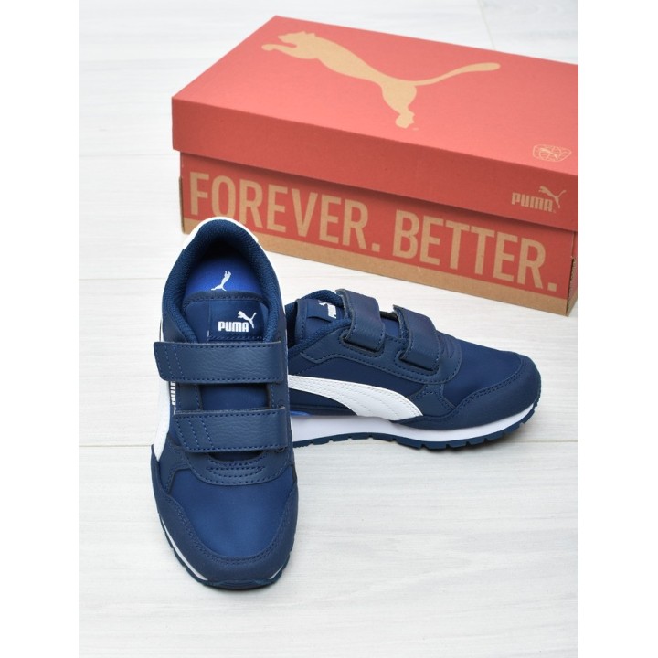 Buty sportowe dziecięce Puma 399740-09 Granatowo-Białe