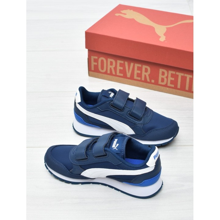 Buty sportowe dziecięce Puma 399740-09 Granatowo-Białe