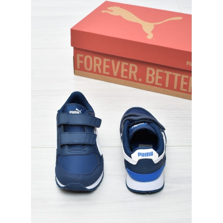 Buty sportowe dziecięce Puma 399740-09 Granatowo-Białe