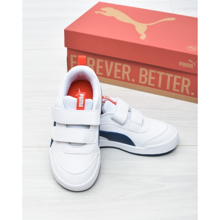 Buty sportowe dziecięce Puma 312152-04 Biało-Granatowe