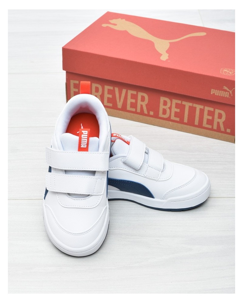 Buty sportowe dziecięce Puma 312152-04 Biało-Granatowe