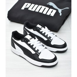 Obuwie młodzieżowe Puma 398993-01 Biało-Czarne