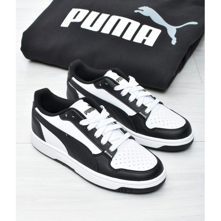 Obuwie młodzieżowe Puma 398993-01 Biało-Czarne