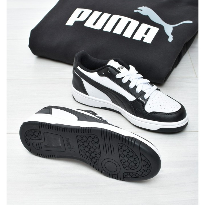 Obuwie młodzieżowe Puma 398993-01 Biało-Czarne