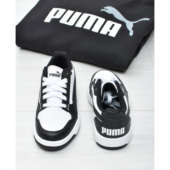 Obuwie młodzieżowe Puma 398993-01 Biało-Czarne