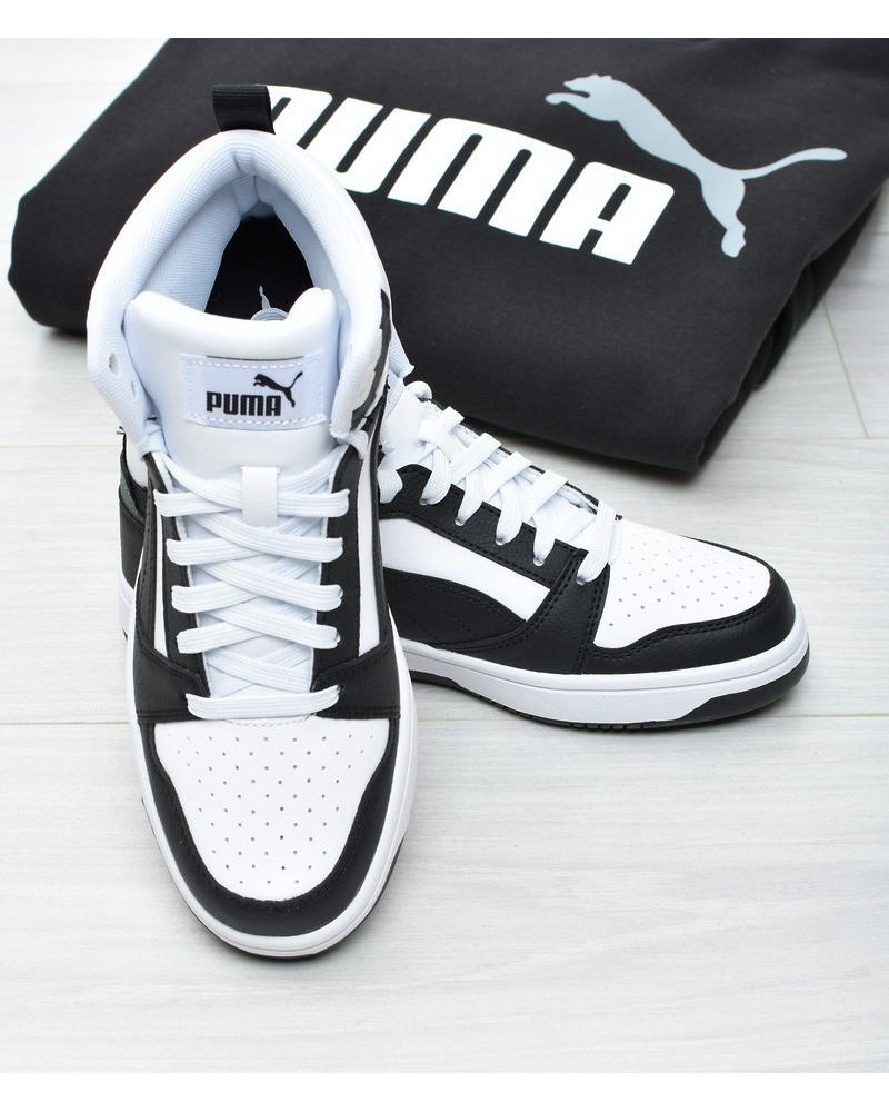 Obuwie młodzieżowe Puma 393831-01 Czarno-Białe
