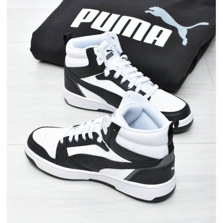 Obuwie młodzieżowe Puma 393831-01 Czarno-Białe