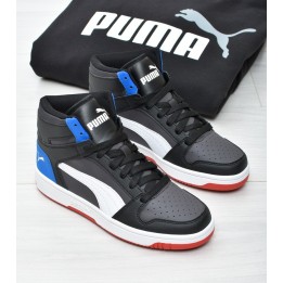 Obuwie młodzieżowe Puma 370486-24 Czarno-Biało-Niebieskie