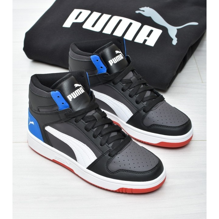 Obuwie młodzieżowe Puma 370486-24 Czarno-Biało-Niebieskie