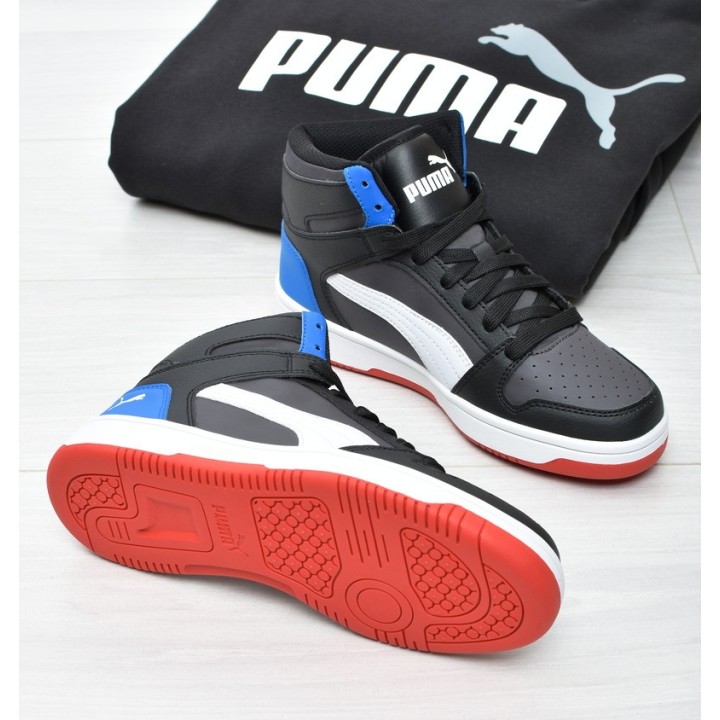 Obuwie młodzieżowe Puma 370486-24 Czarno-Biało-Niebieskie
