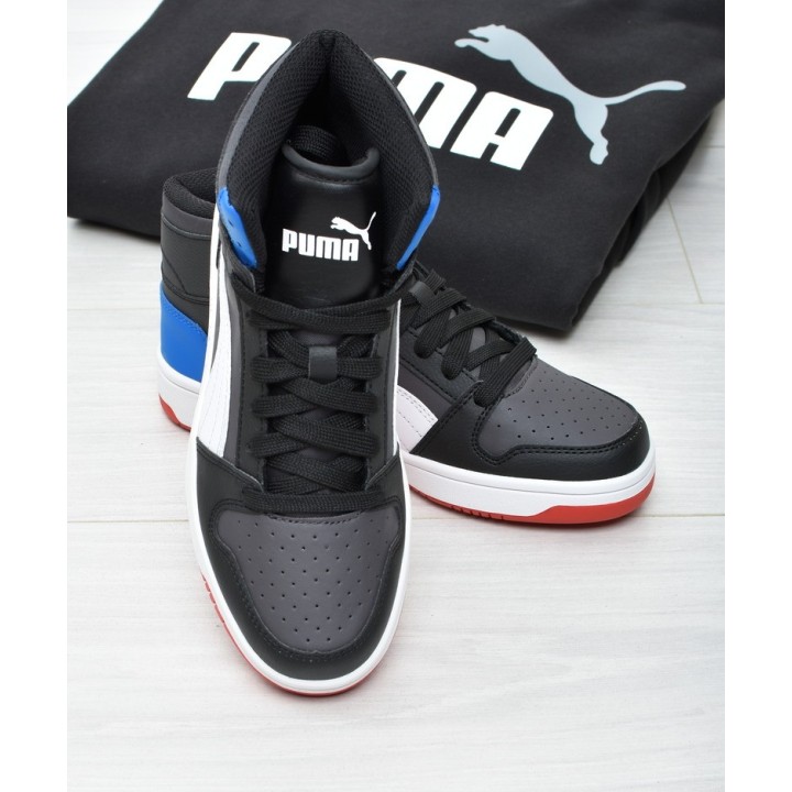 Obuwie młodzieżowe Puma 370486-24 Czarno-Biało-Niebieskie