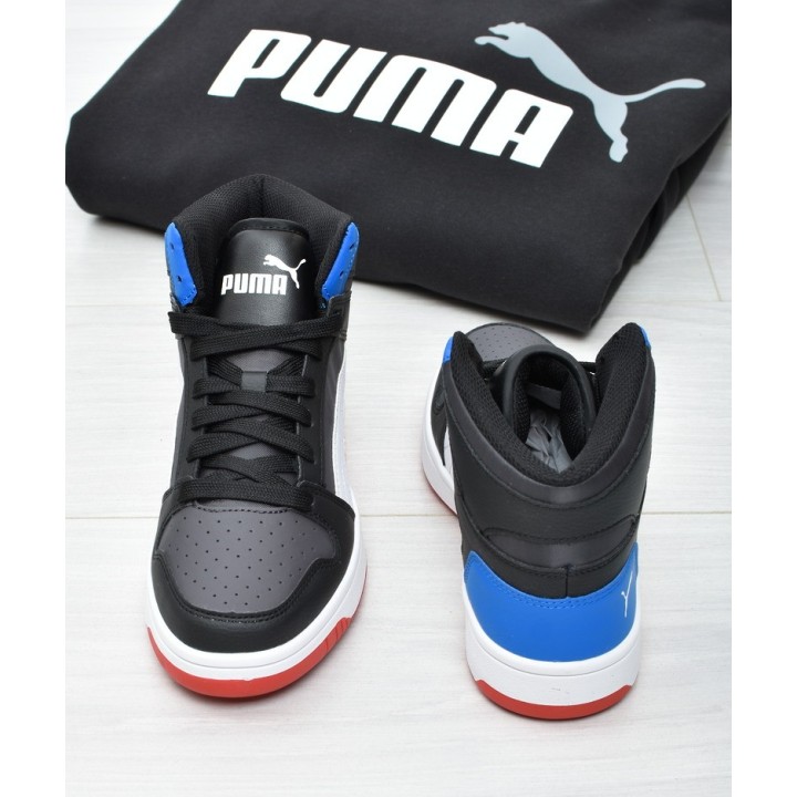 Obuwie młodzieżowe Puma 370486-24 Czarno-Biało-Niebieskie