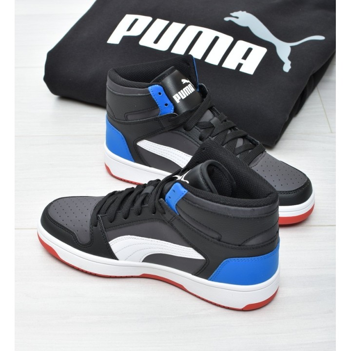 Obuwie młodzieżowe Puma 370486-24 Czarno-Biało-Niebieskie