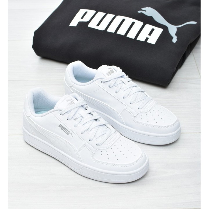 Obuwie młodzieżowe Puma 393837-02 Biało-Srebrne