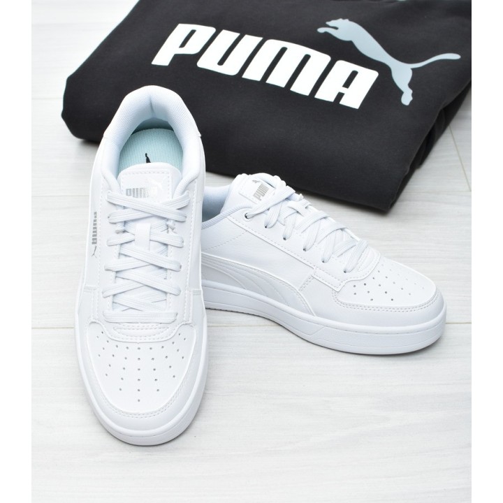 Obuwie młodzieżowe Puma 393837-02 Biało-Srebrne
