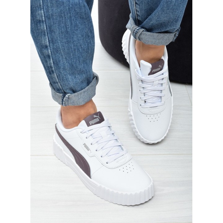 Obuwie młodzieżowe Puma 400365-19 Białe-Róż