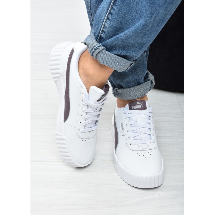 Obuwie młodzieżowe Puma 400365-19 Białe-Róż