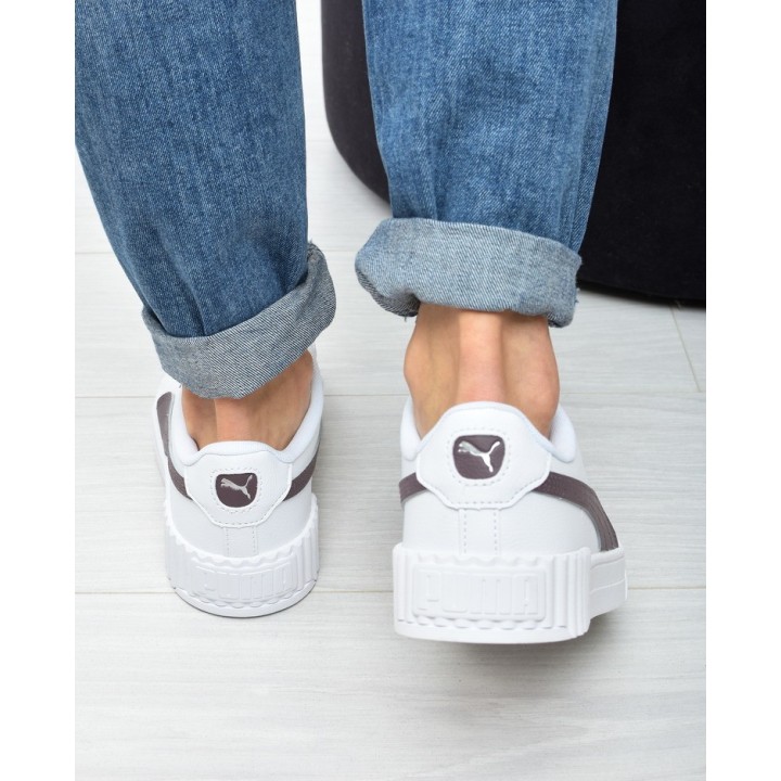 Obuwie młodzieżowe Puma 400365-19 Białe-Róż