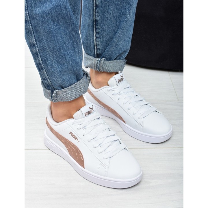 Obuwie młodzieżowe Puma 394252-04 Biało-Złote