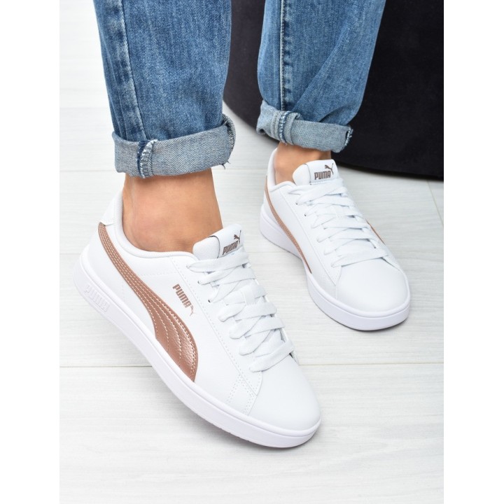Obuwie młodzieżowe Puma 394252-04 Biało-Złote