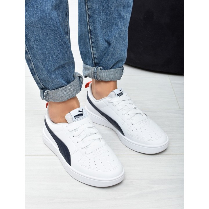 Obuwie młodzieżowe Puma 384311-09 Biało-Granatowe