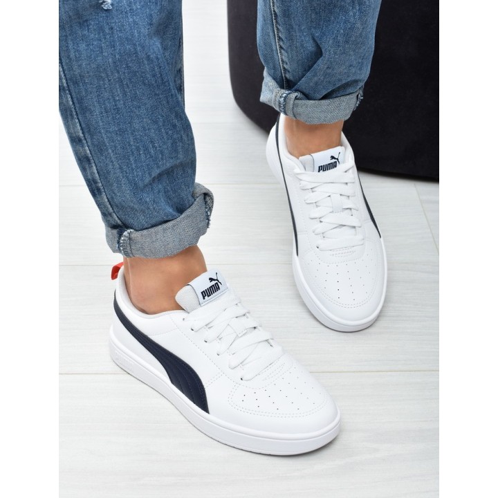Obuwie młodzieżowe Puma 384311-09 Biało-Granatowe