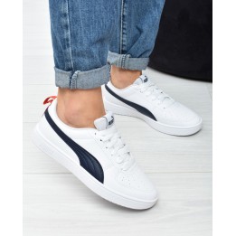 Obuwie młodzieżowe Puma 384311-09 Biało-Granatowe