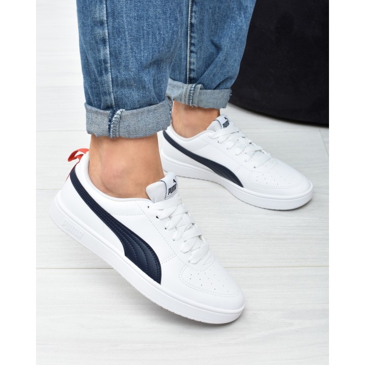Obuwie młodzieżowe Puma 384311-09 Biało-Granatowe