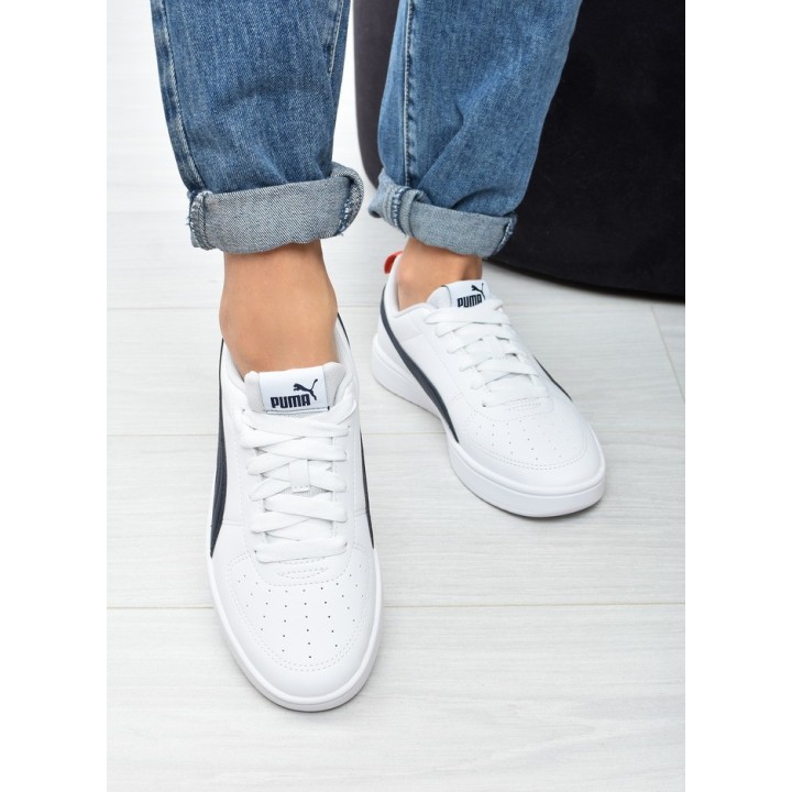 Obuwie młodzieżowe Puma 384311-09 Biało-Granatowe