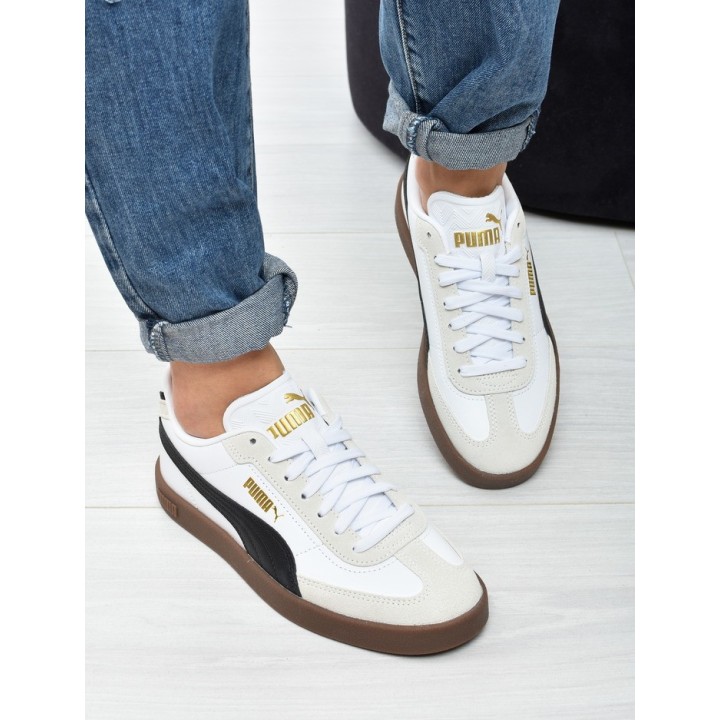 Obuwie młodzieżowe Puma 401489-02 Biało-Czarne