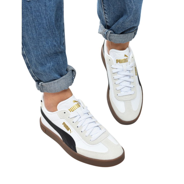 Obuwie młodzieżowe Puma 401489-02 Biało-Czarne