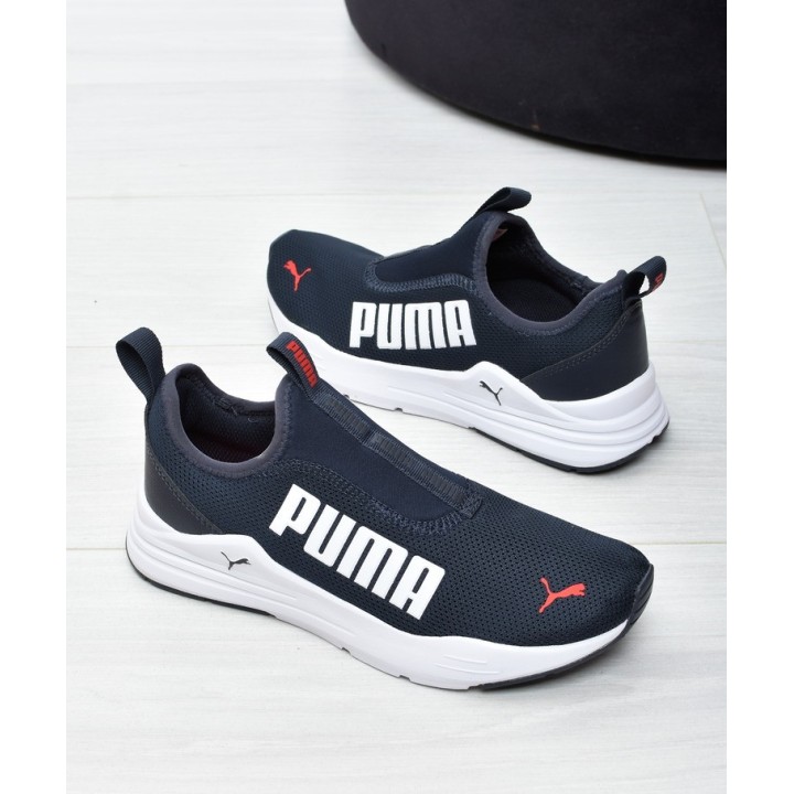 Obuwie młodzieżowe Puma 385881-07 Granatowo-Białe