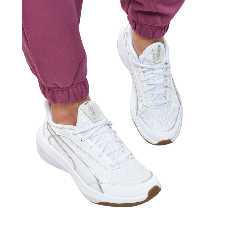 Obuwie damskie Puma 312037-09 Biało-Srebrne