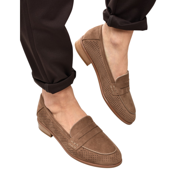 Mokasyny damskie Potocki 12585 Khaki