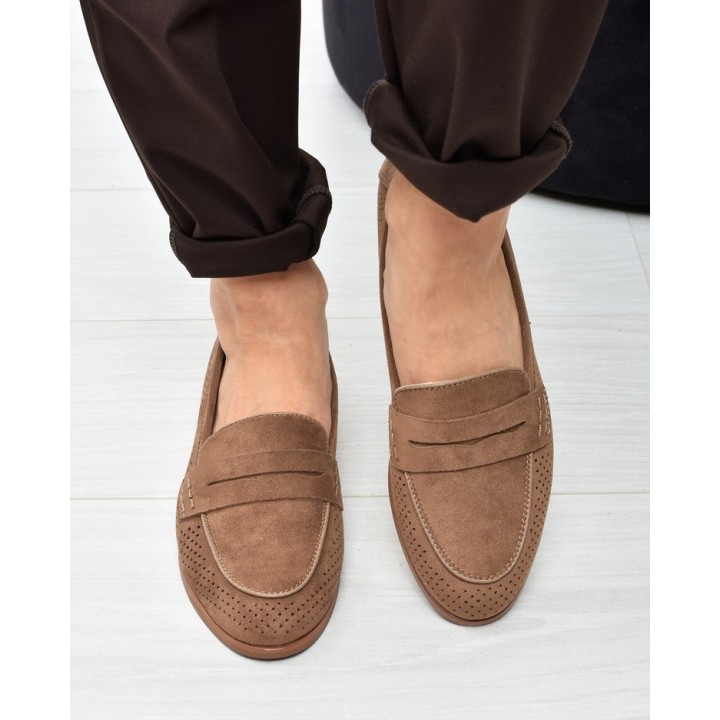 Mokasyny damskie Potocki 12585 Khaki