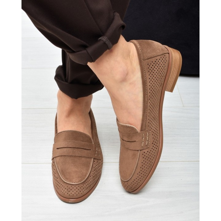 Mokasyny damskie Potocki 12585 Khaki