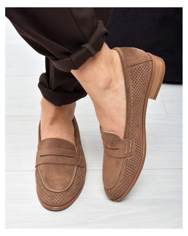 Mokasyny damskie Potocki 12585 Khaki