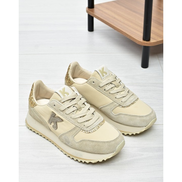 Sneakersy damskie Kobbo 100103 Beż
