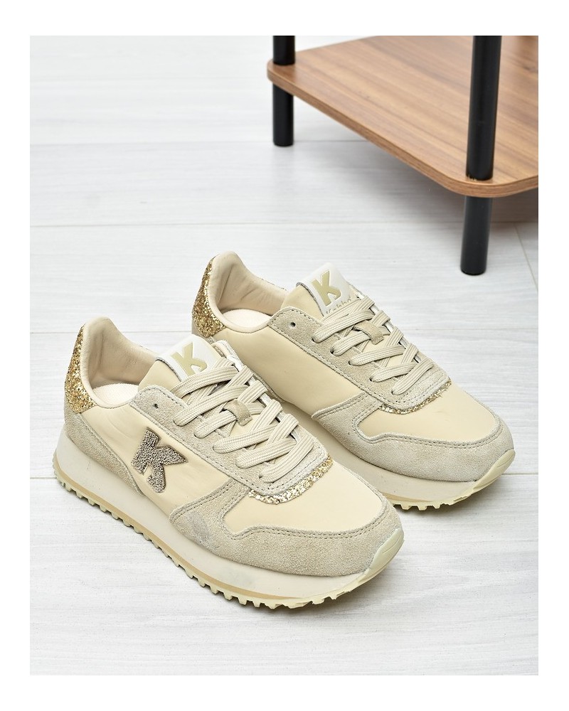 Sneakersy damskie Kobbo 100103 Beż